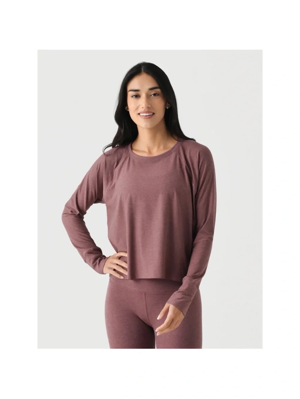 Beyond Yoga Featherweight Daydreamer Pullover Long Sleeve Tee